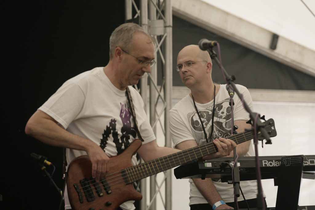 Steve Watts Bass Neil Foss Keyboards Exhibit A Cambridge Rock Festival 2012 